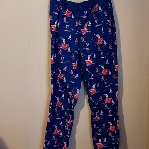 Mens Tipsyelves Pants With Sharks And Sailboats Size L